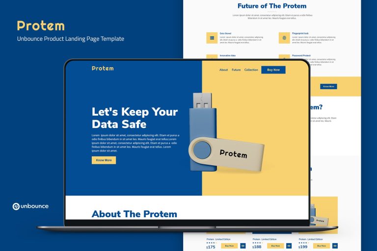 Protem — Product Landing Page Template