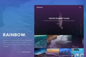 Rainbow – Gradient Grid Tumblr Theme