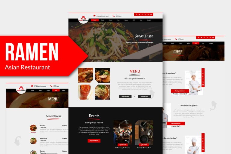 Ramen Warrior – Asian Restaurant Muse Template