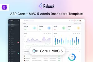 Reback – ASP Core + MVC 5 Admin Dashboard Template