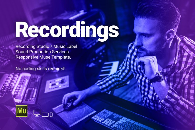 Recs – Recording Studio / Music Label Template