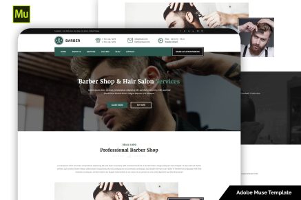 Responsive Barber Shop and Hair Salon