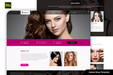 Responsive Hair and Beauty Salon Adobe Muse