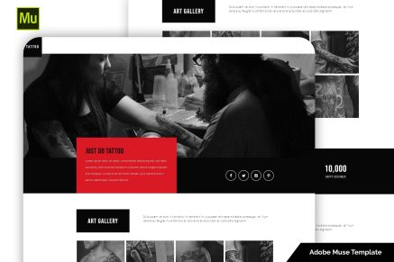 Responsive Tattoo Salon Muse Template