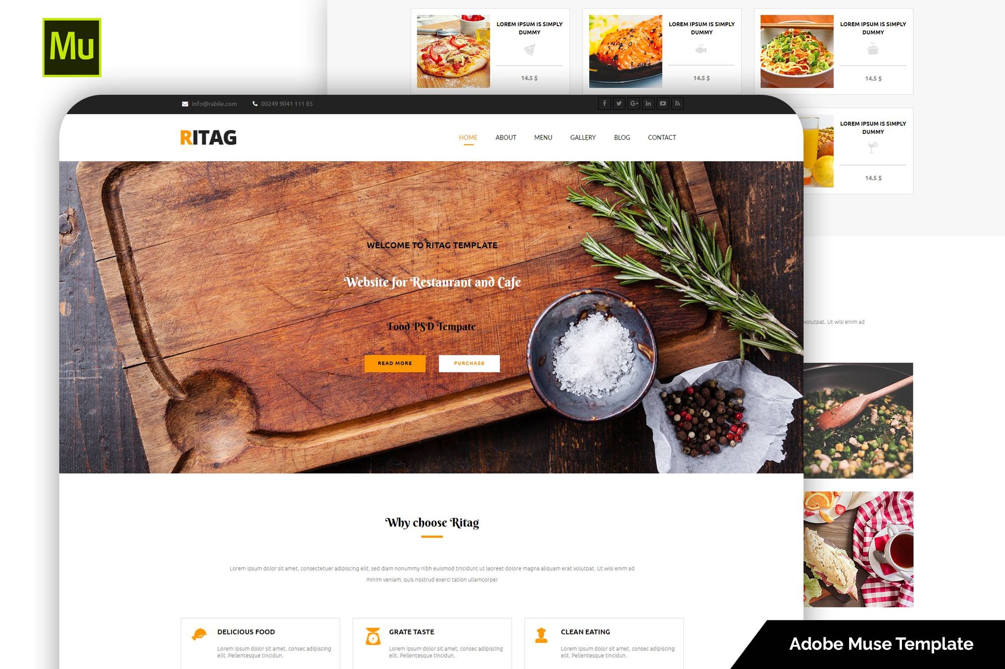Ritag - Responsive Food & Restaurant Template