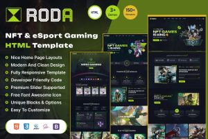 Roda – NFT Gaming & eCommerce HTML Template
