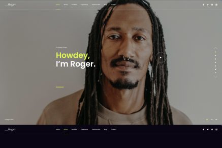 Roger Day.- Personal CV/Resume WordPress Theme