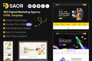 Saor – SEO Digital Marketing Agency HTML Template