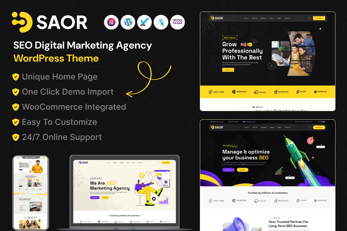 Saor- SEO Digital Marketing Agency WordPress WordPress Theme