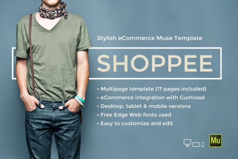 Shoppee – Stylish eCommerce Muse Template