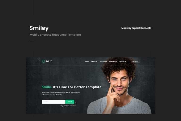 Smiley – Multi Concepts Unbounce Template