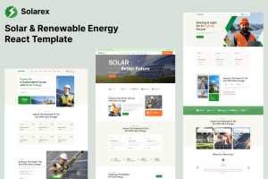 Solarex – Solar & Renewable Energy React Template