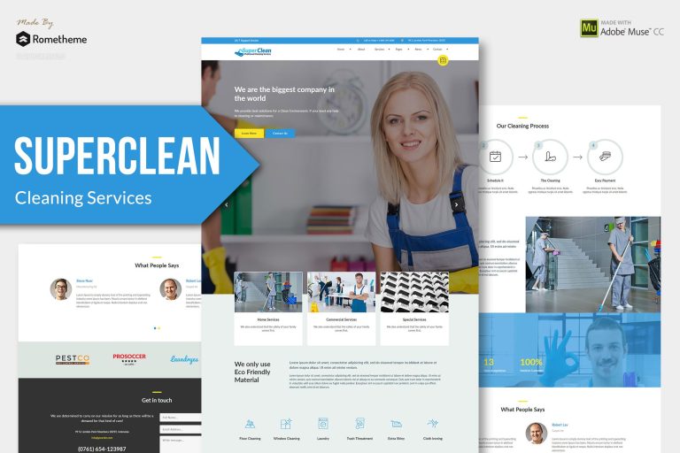 Super Clean – Cleaning Services HTML Template