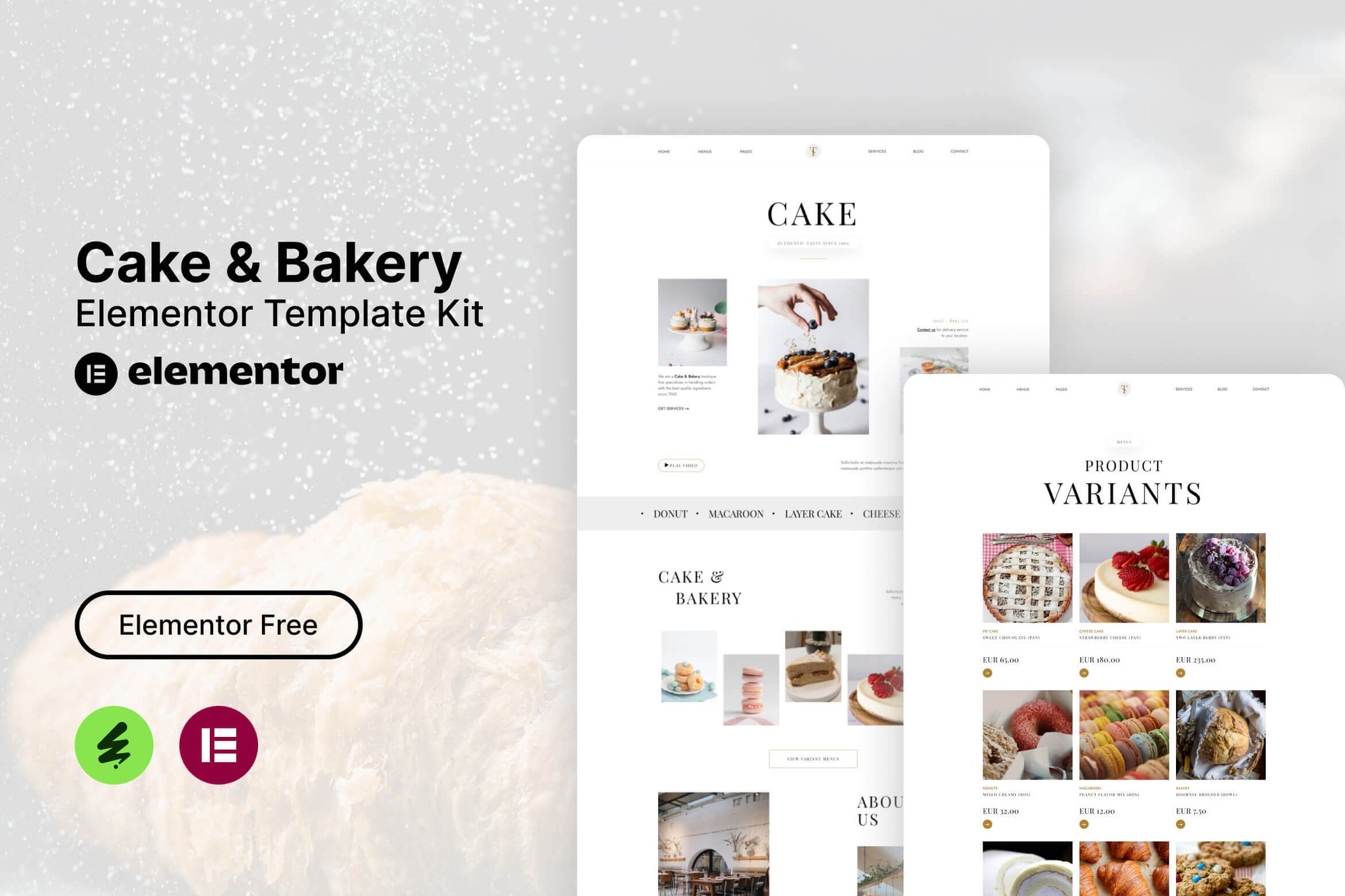 Tiffa- Cake and Bakery Elementor Template Kit