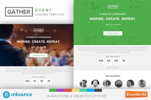 Unbounce Event Landing Page Template – Gather