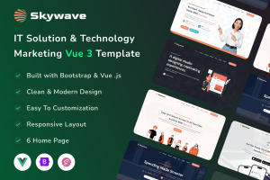 Vue 3 IT Solution & Technology Marketing – Skywave