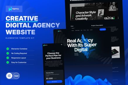 WAgency- Creative Digital Agency Elementor Template Kit