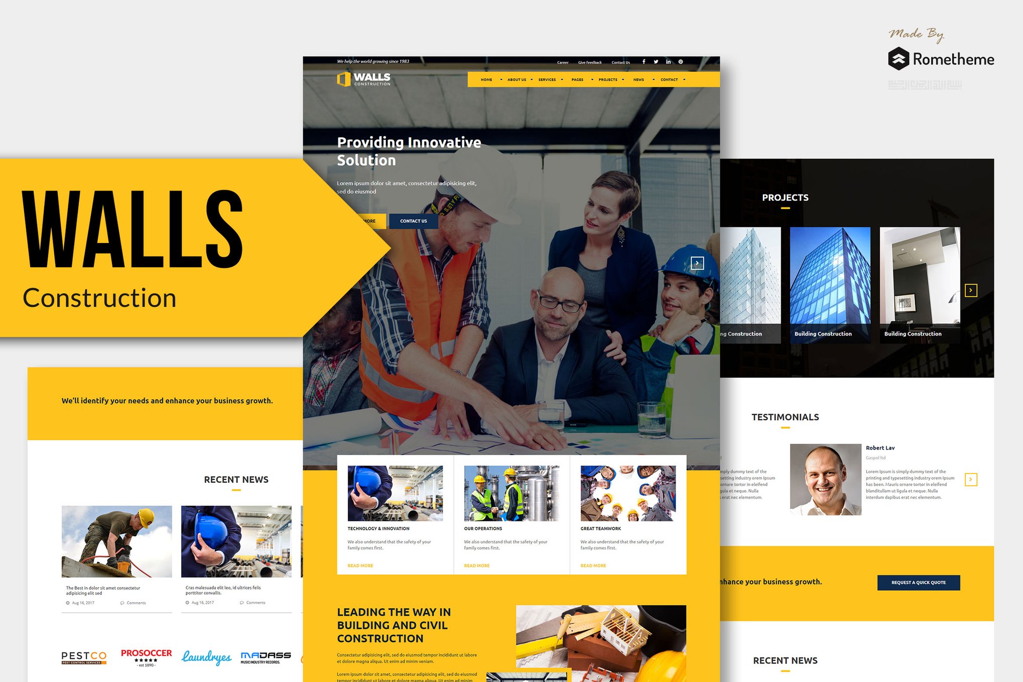 Walls - Construction Adobe Muse Templates