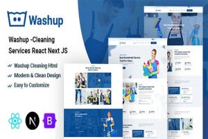 Washup – Cleaning Services React Next JS Template