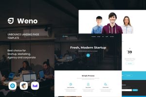 Weno – Startup Unbounce Landing Page Template