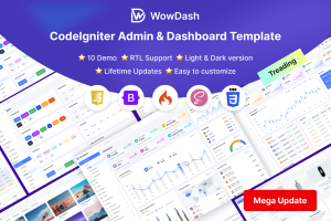 WowDash – CodeIgniter Multipurpose Admin Dashboard