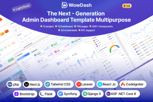 WowDash – Tailwind Bootstrap React Next Django