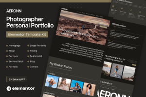 Aeronn – Personal CV Elementor Pro Template Kit
