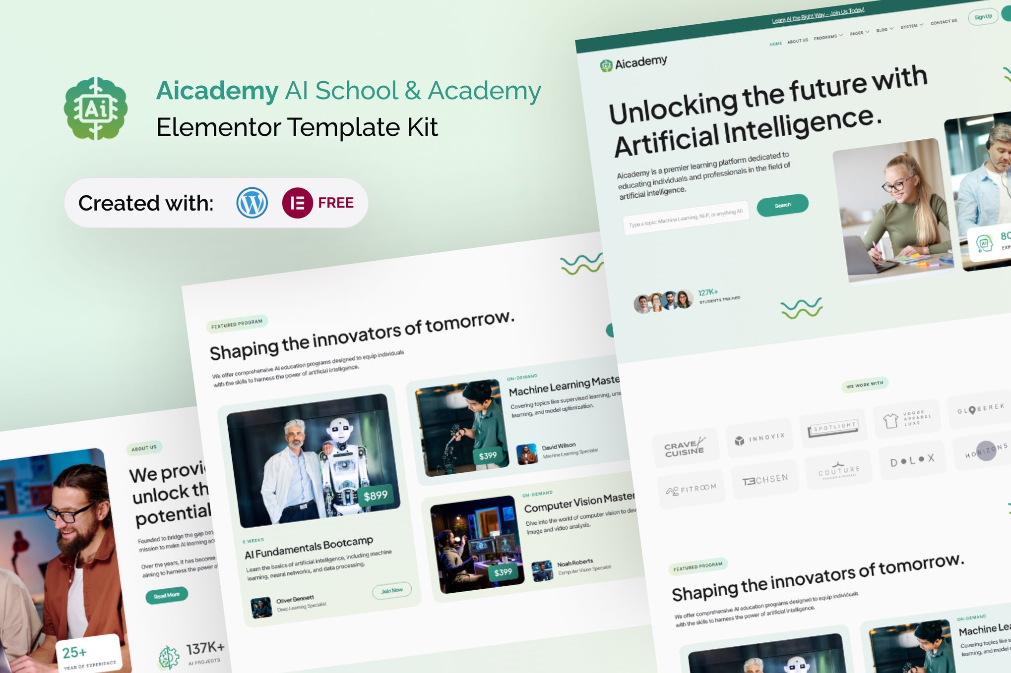 Aicademy- AI School & Academy Elementor Template Kit