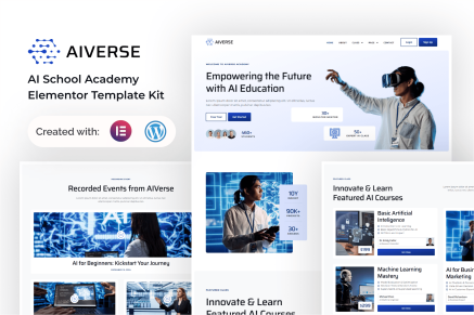 AIVerse - AI School Academy Elementor Template Kit