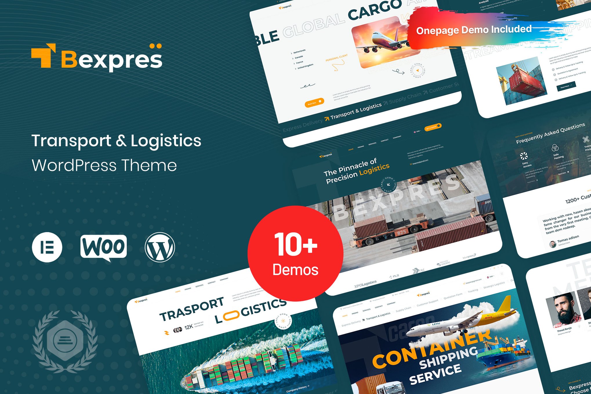 Bexpres - Transport and Logistics WordPress Theme