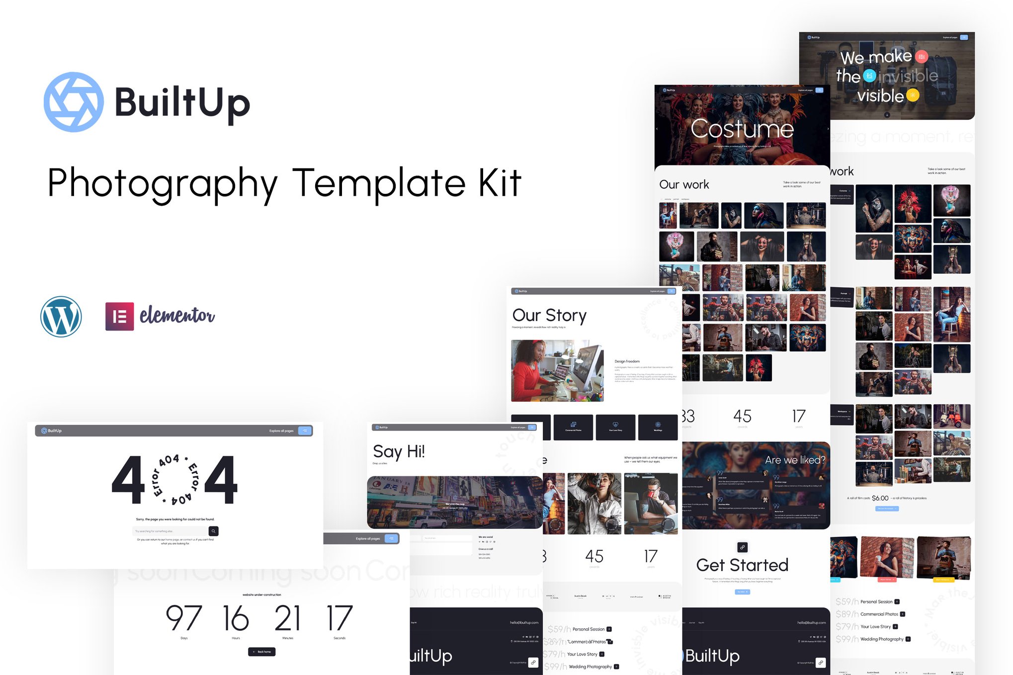 BuiltUp- Photography Template Kit