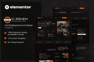Carshen – Car Detailing Service Car Repair Elementor Template Kit