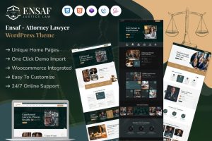 Ensaf – Attorney Lawyer WordPress Theme