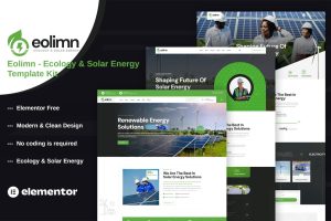 Eolimn – Ecology & Solar Energy Elementor Template Kit