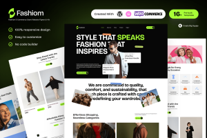 Fashiom – Fashion E-Commerce Store Elementor Template Kit