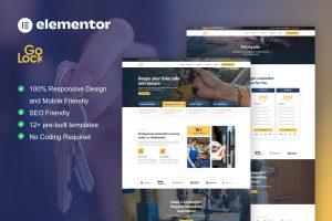 GoLock – Locksmith & Key Maker Service Elementor Pro Template Kit