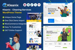 Kleanix – Cleaning Service WordPress Theme