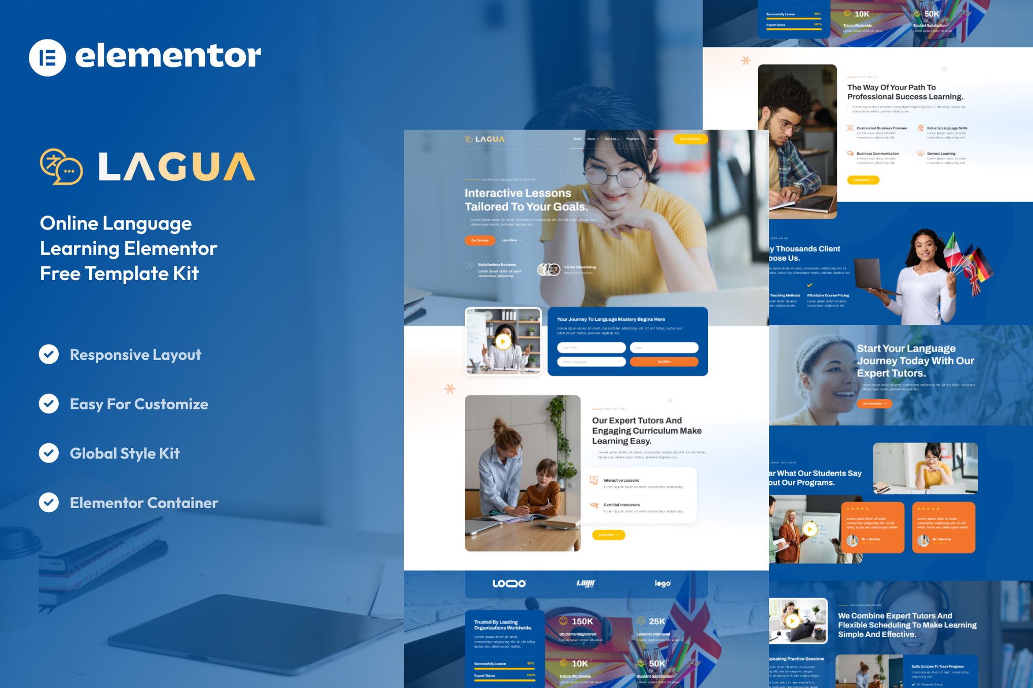 Lagua- Language Course & Learning Center Elementor Template Kit