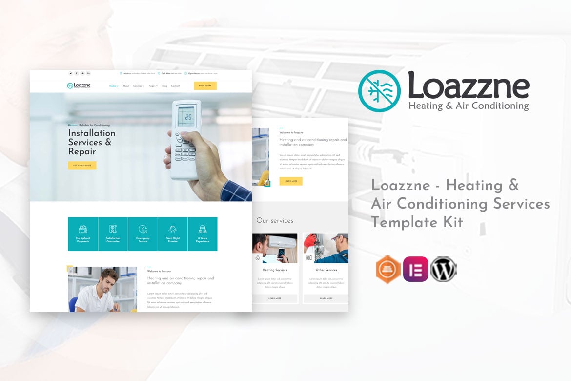 Loazzne- Heating & Air Conditioning Services Template Kit