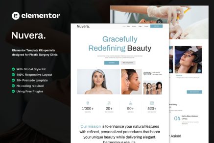 Nuvera - Plastic Surgery Clinic Elementor Template Kit