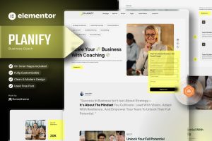 Planify – Business Coaches Elementor Template Kit