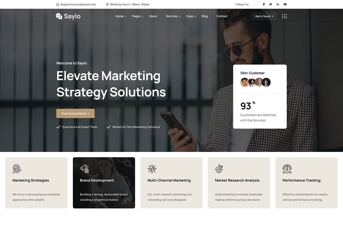 Saylo - Finance and Consulting WordPress Theme