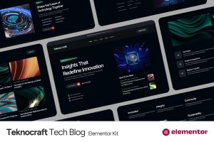 Teknocraft – Dark Theme Technology Blog Template Kit