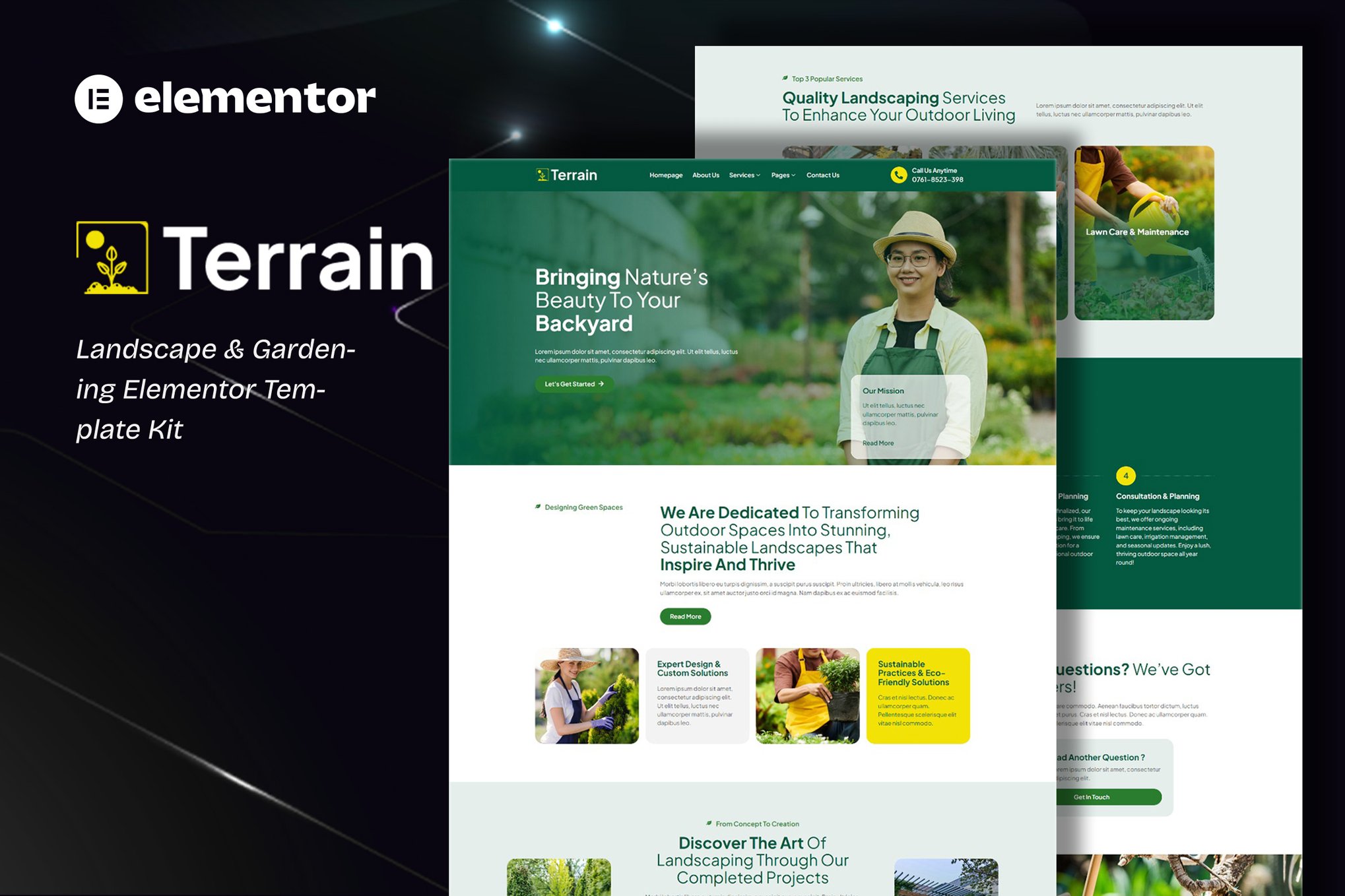 Terrain- Landscape & Gardening Elementor Template Kit