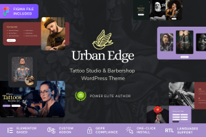 Urban Edge – Barbershop & Tattoo Studio WordPress Theme