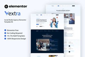 Vextra – Social Media Agency Elementor Template Kit