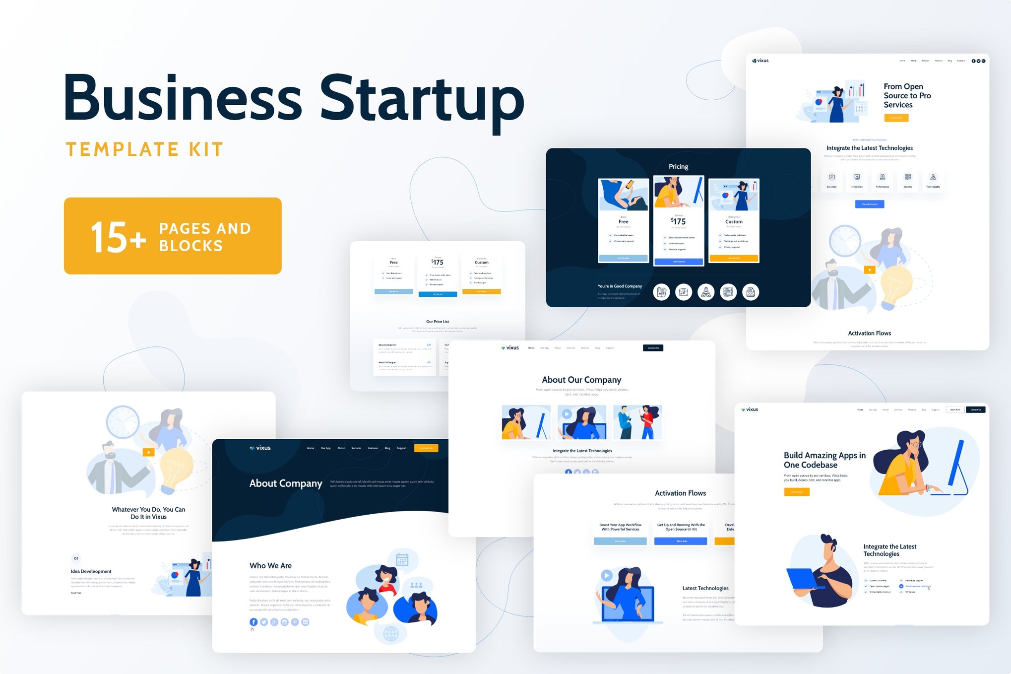 Vixus- Business Startup Elementor Template Kit