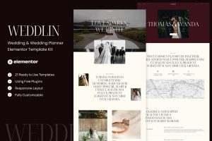 Weddlin – Wedding & Wedding Planner Elementor Template Kit