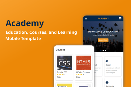 Academy - Education, Courses Mobile Template
