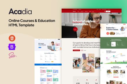 Acadia - Online Courses and Education Template